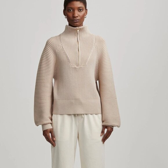 Varley Reid Half-Zip Knit Sweater Sz Small - Picture 3 of 10